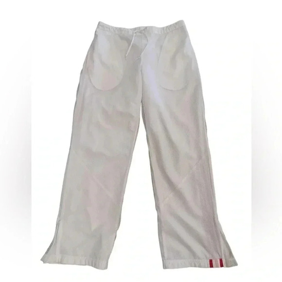 Adidas Vintage  Lined White Red Track Pants Size Large - Picture 2 of 11